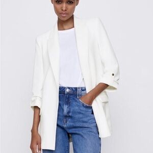 Elegant White Women's Blazer